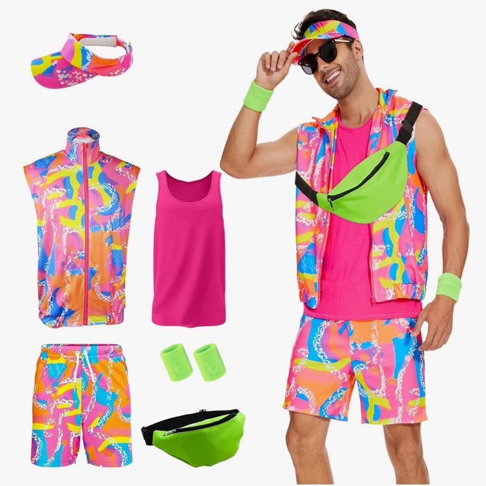 80s Men Workout Costume For Halloween